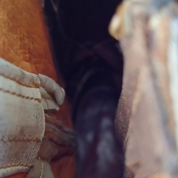 Women's Black Leather Hand Painted Western  Boots - Picture 6 of 8